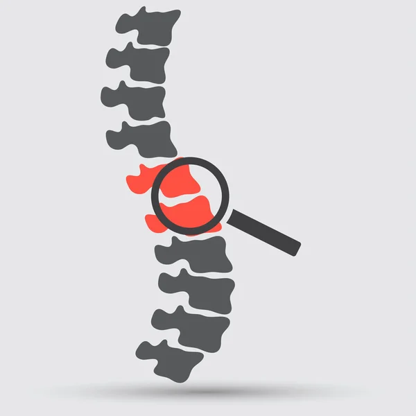 Diseño de símbolo de diagnóstico de columna vertebral — Archivo Imágenes Vectoriales