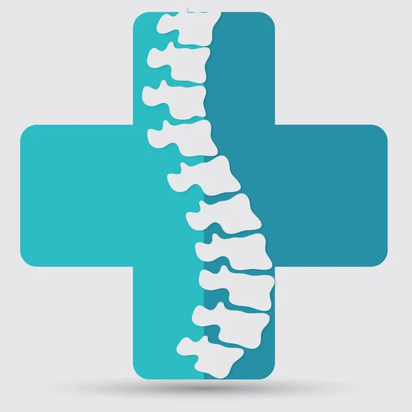 Spine diagnostics symbol design — Stock Vector