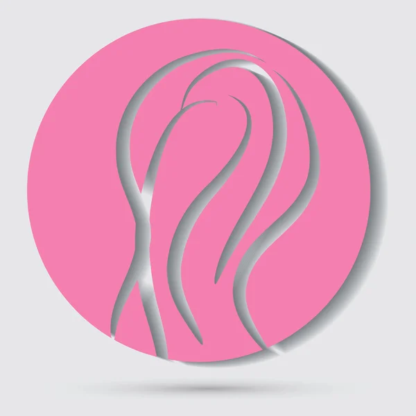 Vrouwen haarstijl abstracte symbool — Stockvector