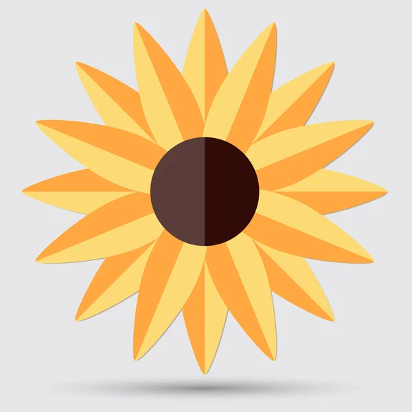 Symbol květiny, slunečnice — Stockový vektor