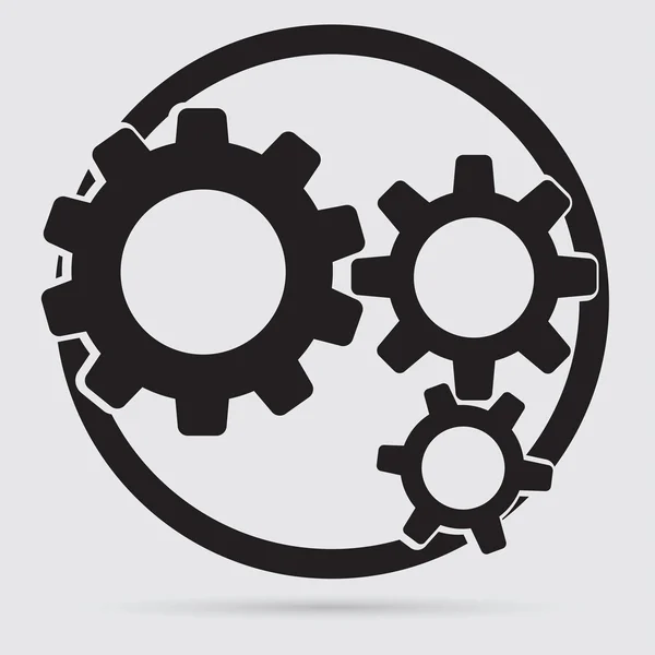 Gears, technische, mechanische pictogram — Stockvector