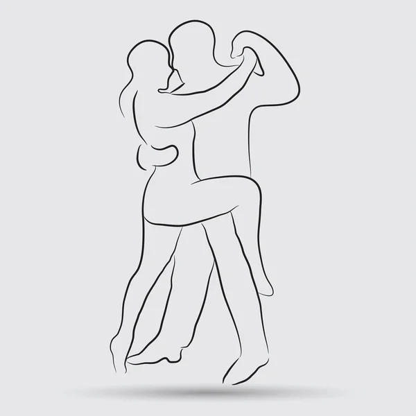 Danser paar pictogram — Stockvector