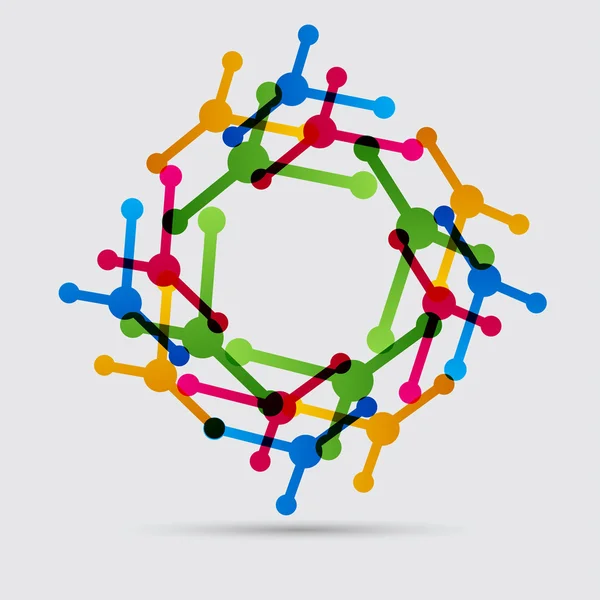 Molécula, átomo, ciencia Icono — Vector de stock