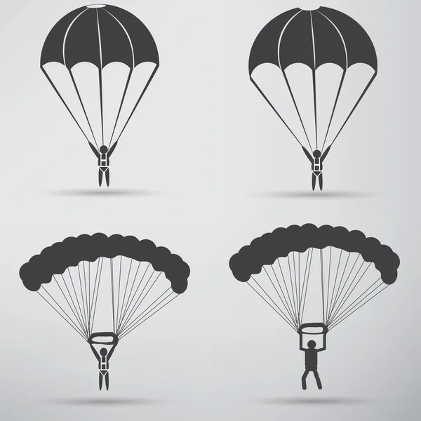 Conception d'icône de parachute — Image vectorielle