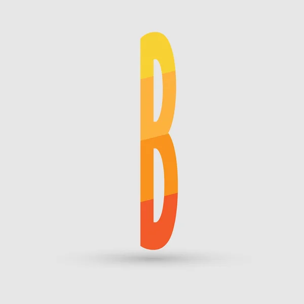 Abstracte pictogram letter b — Stockvector