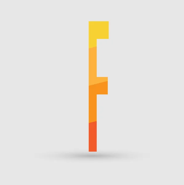 Abstraktní ikonu písmeno f — Stockový vektor