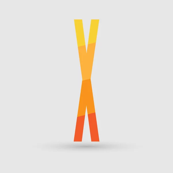 Lettre d'icône abstraite x — Image vectorielle