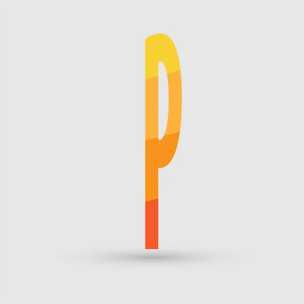 Huruf ikon abstrak p - Stok Vektor
