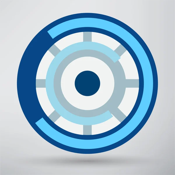 Icono de símbolo de ojo cibernético — Vector de stock