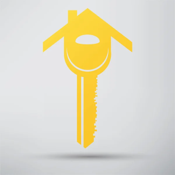 Casa con icono clave — Archivo Imágenes Vectoriales