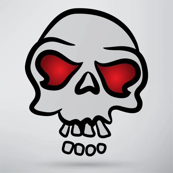 Skull, dead icon — Stok Vektör