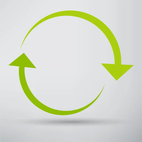 Abstract green arrows icon — Stock Vector