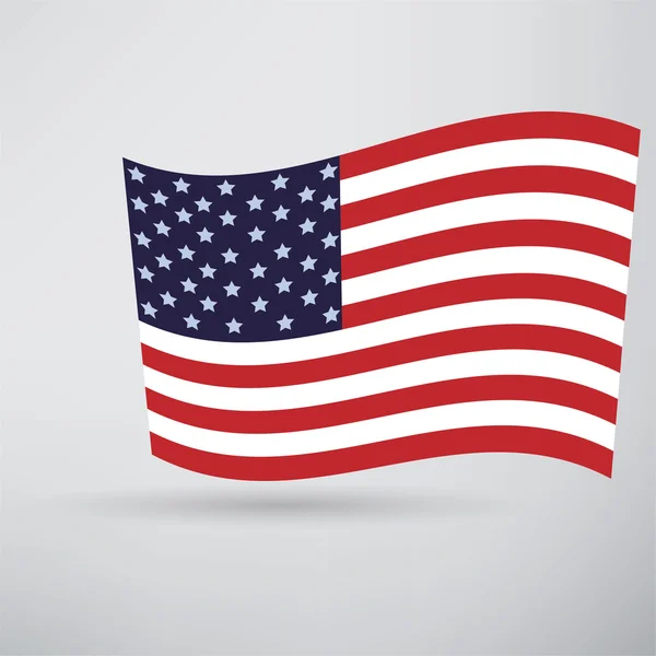 Amerika vlag, pictogram — Stockvector