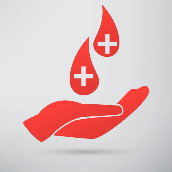 Bağış, kan, tıp simgesi — Stok Vektör
