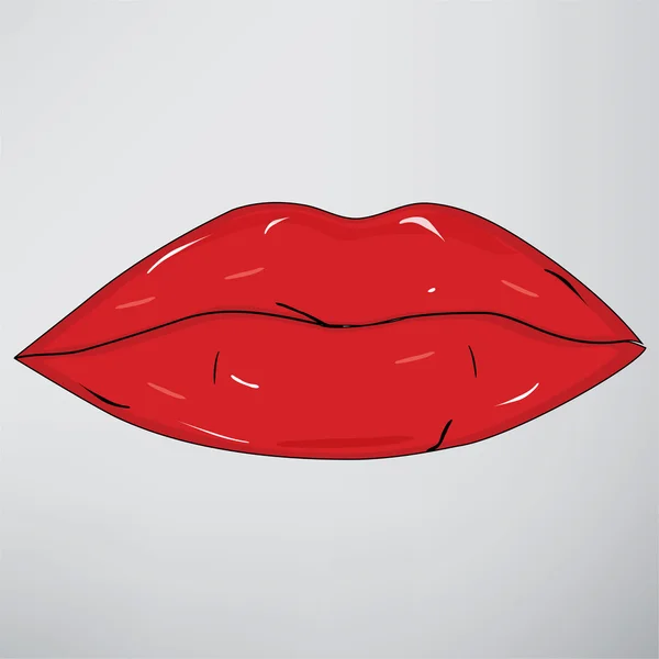 Beso, símbolo de labios — Archivo Imágenes Vectoriales