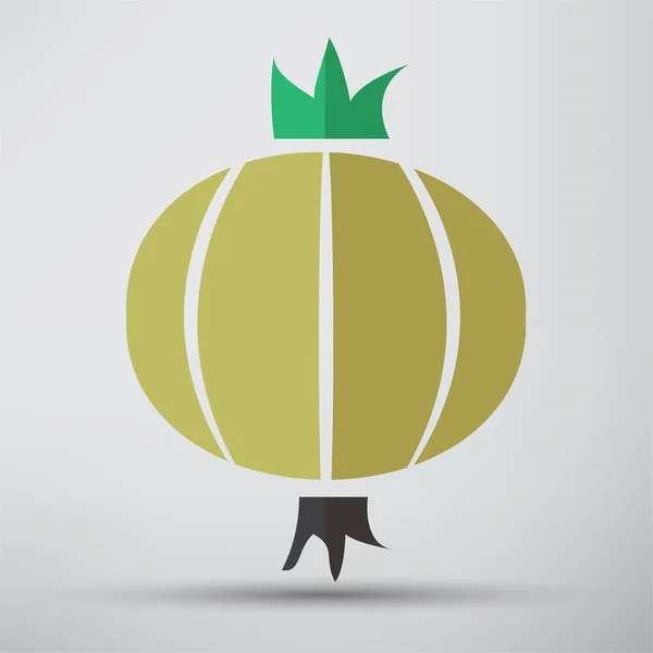 洋葱，蔬菜卡通图标 — 图库矢量图片