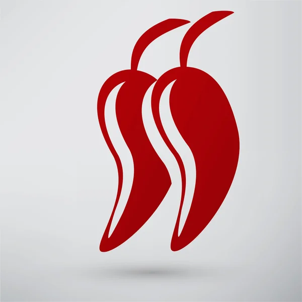 Icon of red hot chili pepper — Stock Vector