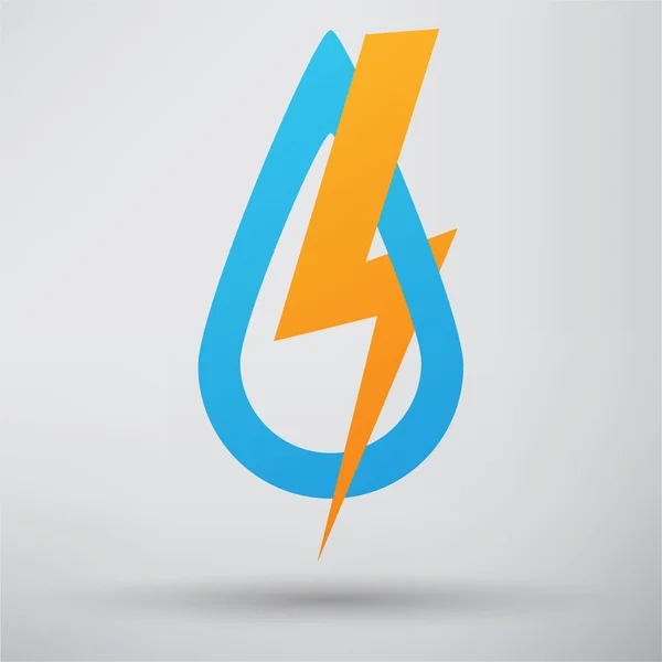 Drop  an lightning arrow icon — Stock Vector