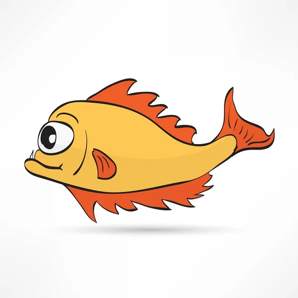 Mignon poisson dessin animé — Image vectorielle