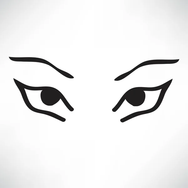 Mujer ojos símbolo — Vector de stock