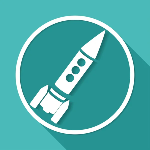 Ikonen för raket, rymdskepp — Stock vektor