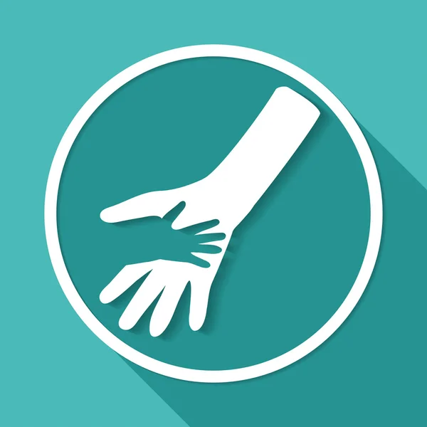 Caring hands, help icon — Stock Vector