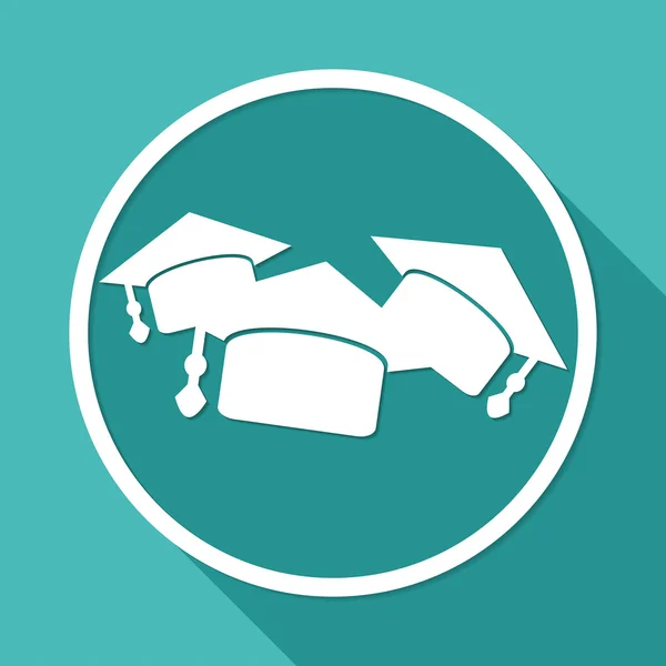 Icon of Graduation capa, education — Stockvector