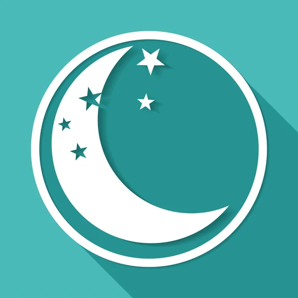 Moon, night icon — Stock Vector