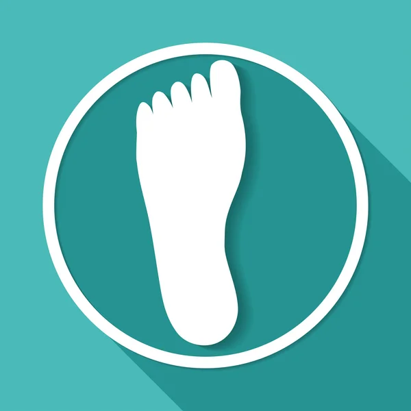 Lábnyom, láb ikon — Stock Vector