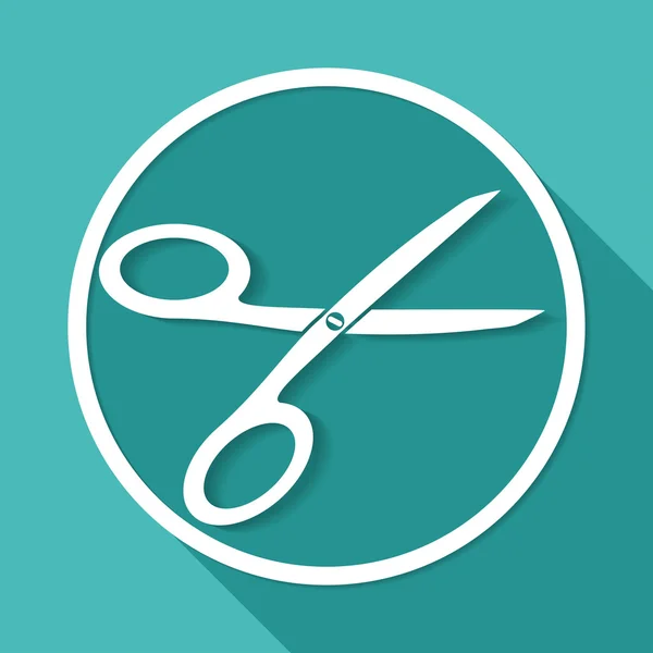 Icône de ciseaux, salon de coiffure — Image vectorielle