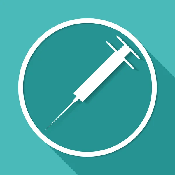Медицина, икона шприца — стоковый вектор