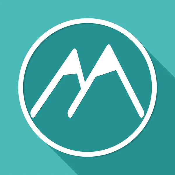 Montanha, ícone de viagem —  Vetores de Stock