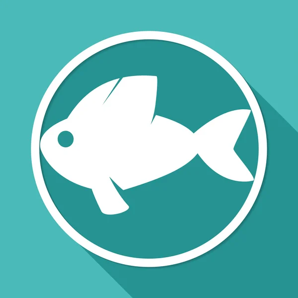 Icono de pescado, marisco — Vector de stock