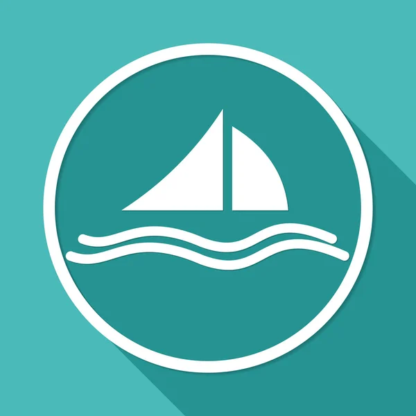 Ikonen för yacht, segling — Stock vektor
