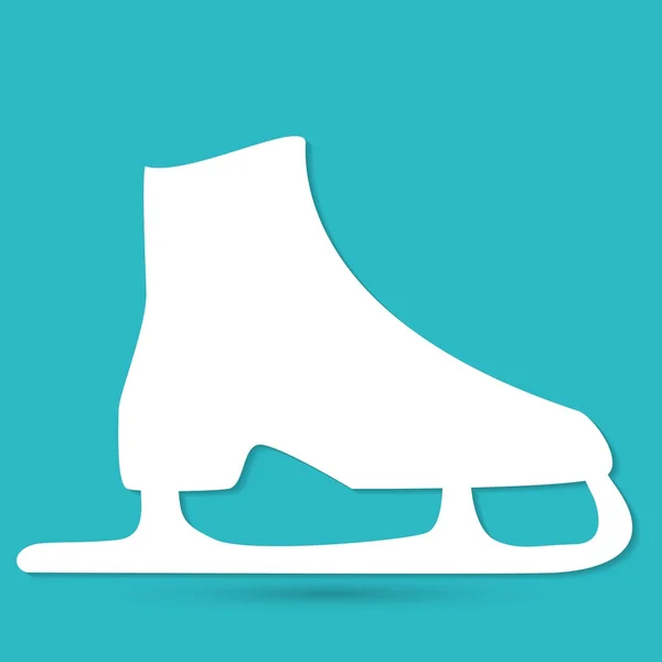 Schaatsen, winter sport pictogram — Stockvector