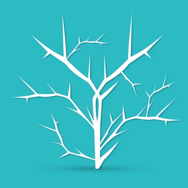 Árbol seco, icono de la naturaleza — Vector de stock