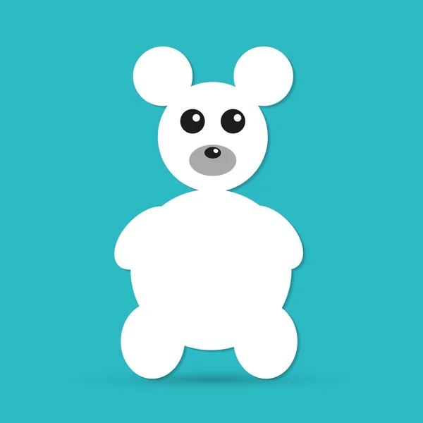 泰迪熊玩具图标 — 图库矢量图片