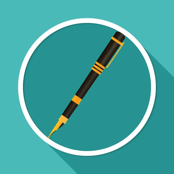 Icono de pluma, escritura — Vector de stock