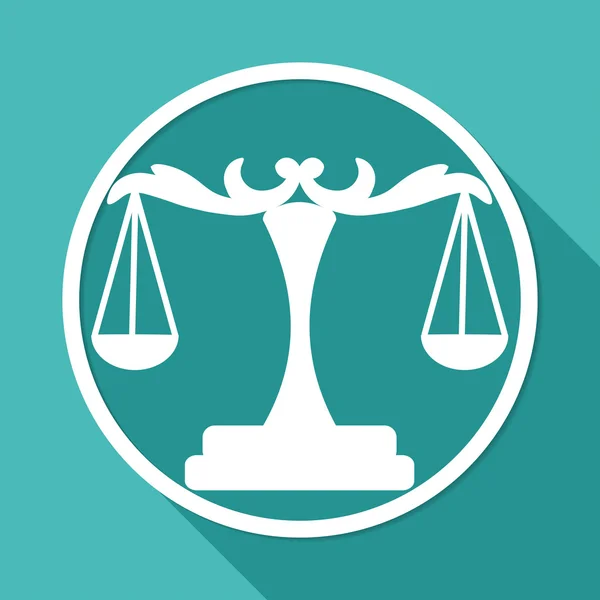 Pictogram schaalvoordelen, justitie — Stockvector