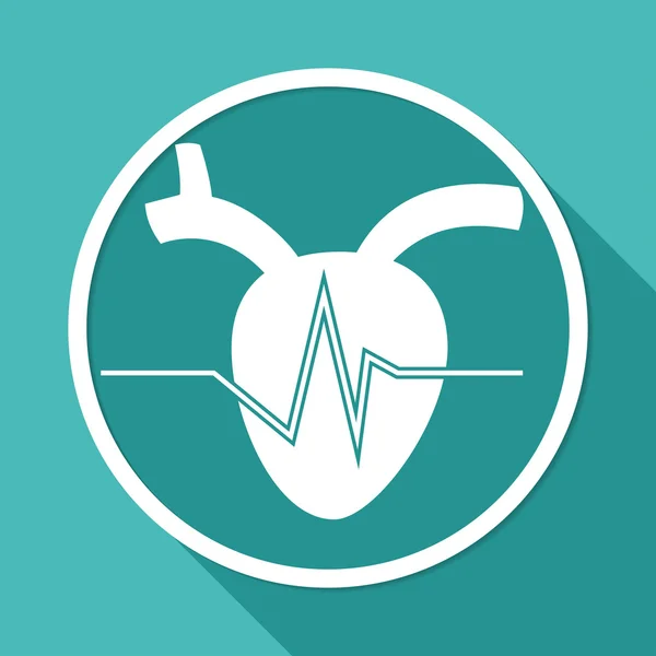 Symbol des menschlichen Herzens, der Medizin — Stockvektor