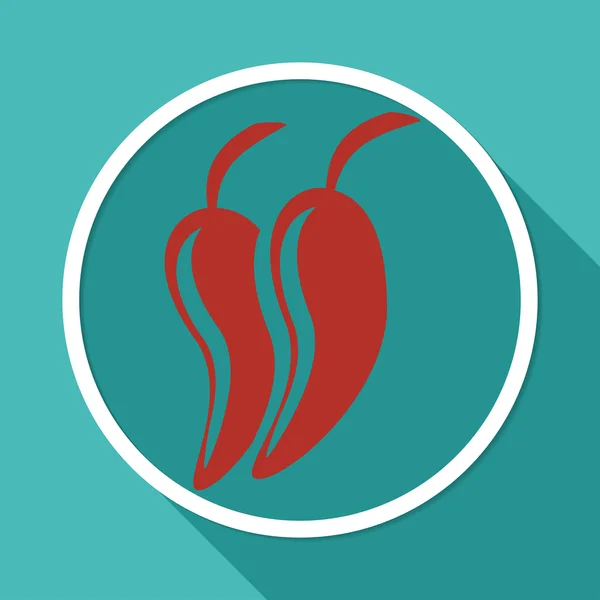 Icon of hot chili pepper — Stock Vector