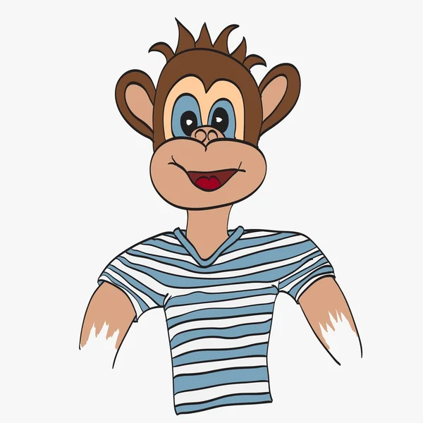 만화 재미 있는 원숭이 — 스톡 벡터