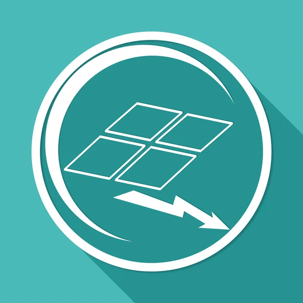 Icona di pannello solare, verde enegry — Vettoriale Stock