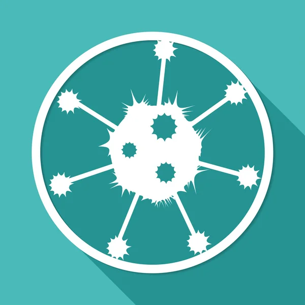 Icône de virus, bactéries — Image vectorielle