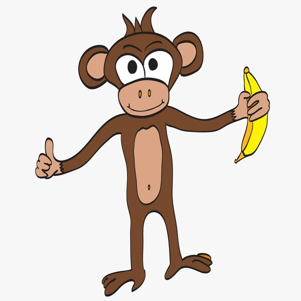 만화 재미 있는 원숭이 — 스톡 벡터