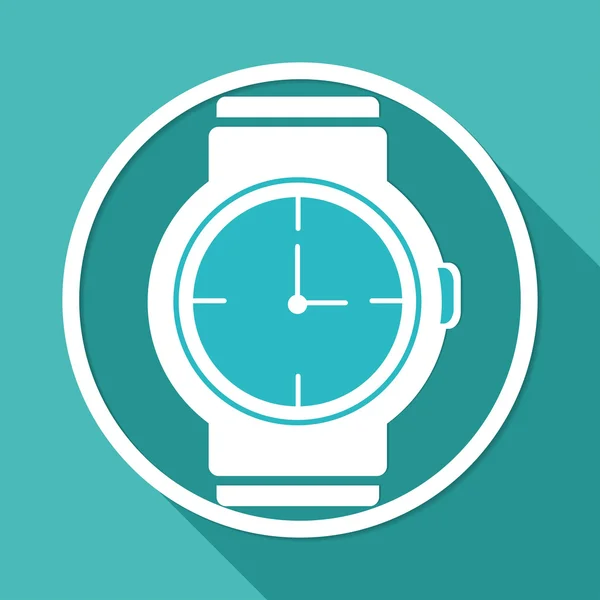 Icono del reloj, reloj de pulsera — Vector de stock