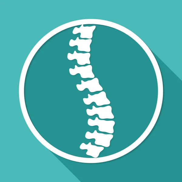 Icona della diagnostica della colonna vertebrale — Vettoriale Stock