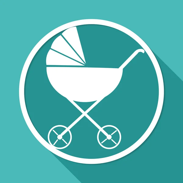 Baby carriage, pram icon — Stock Vector