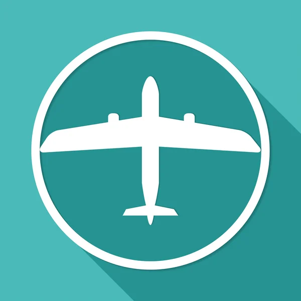 Icono de avión, viaje — Vector de stock