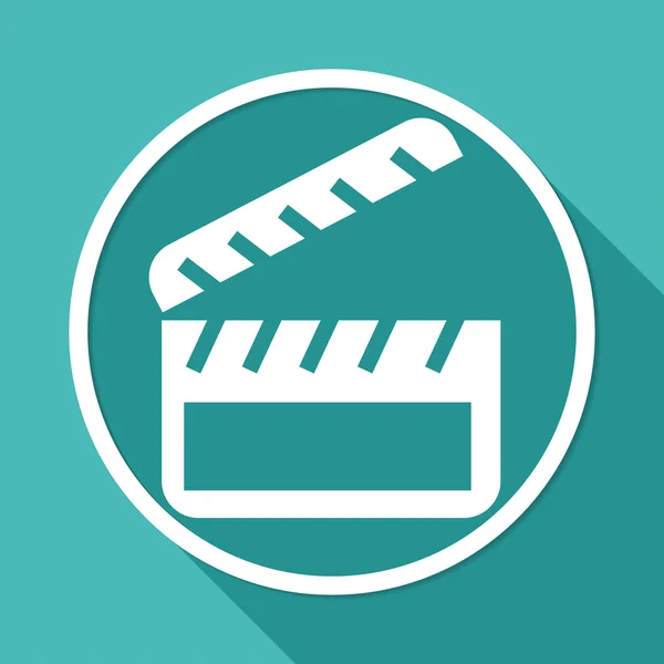 Cinéma, film, clappeur icône — Image vectorielle